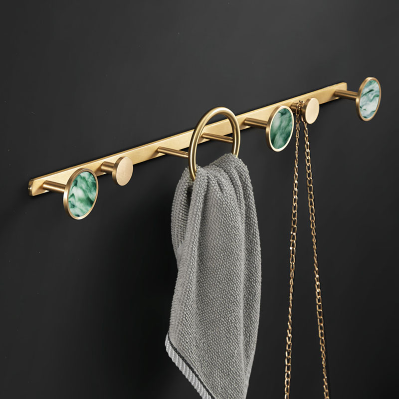 Luxury Bags Green - Groen/Wit Messing Wandmontage Robe Haken Badkamer