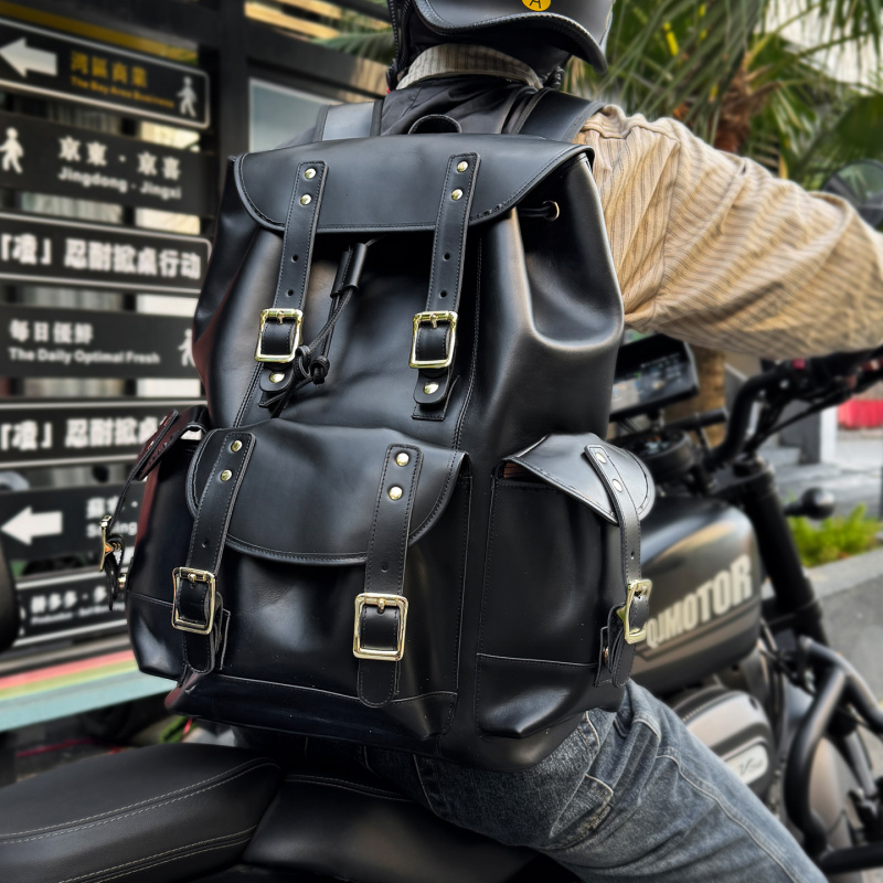 Luxury Bags For Travel - Nieuwkomers Leren rugzak Luxe heren echte