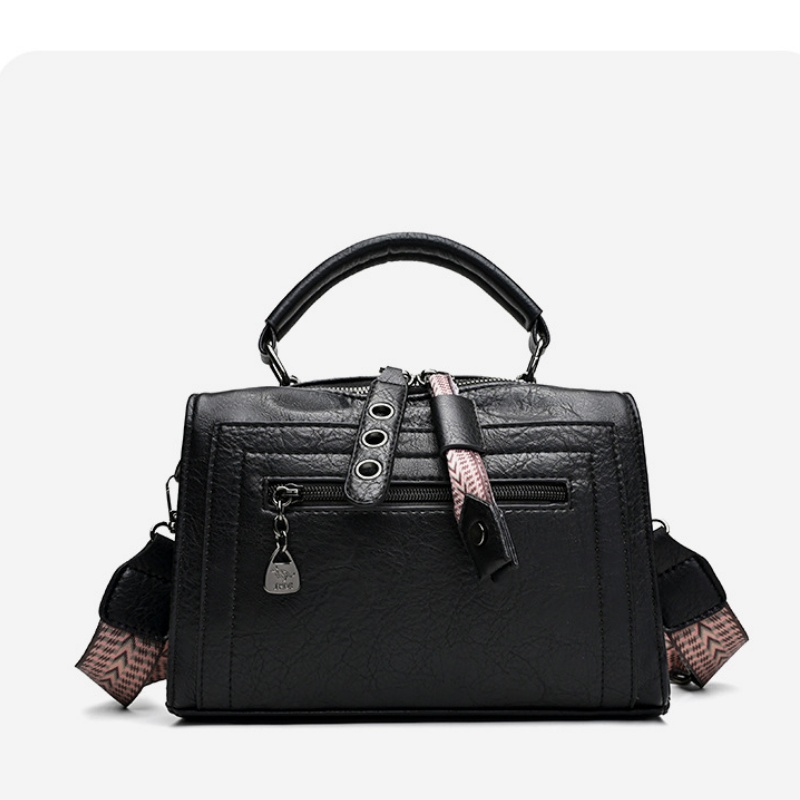 Structured Handbag Top Handle - Gestructureerde handtas in Boston-stijl met bovenhandvat