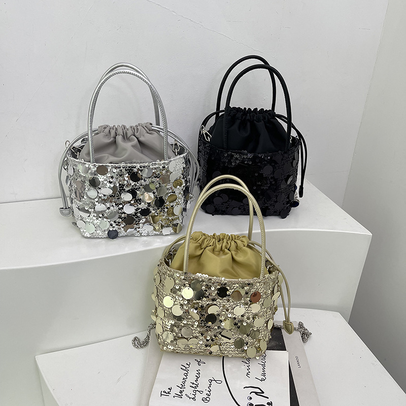 Luxury Bags News - Lichte luxe pailletten emmer handtassen voor