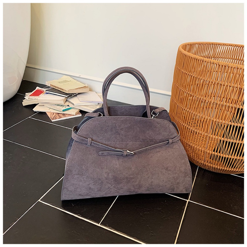 Structured Handbag Top Handle - Gestructureerde, koepelvormige handtas met bovenhandvat en