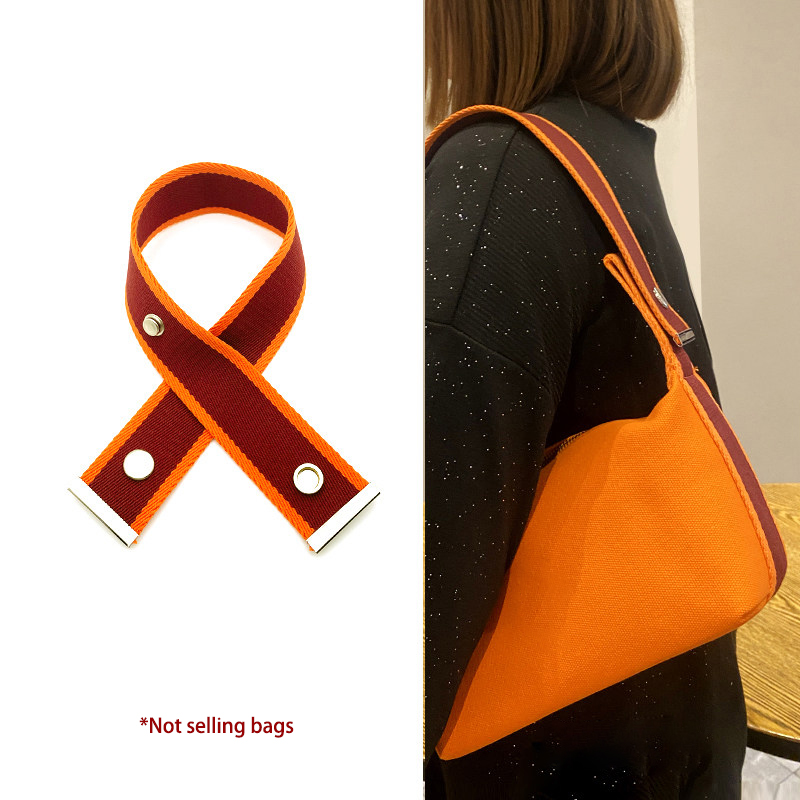 Belt Bag Leather Wide - Verlengriem van geweven canvas, brede schouderriem,