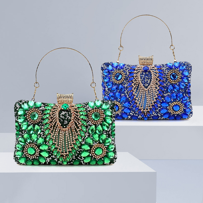 Luxury Bags Green - Luxe Groene Kwastje Avondtasje voor Vrouwen