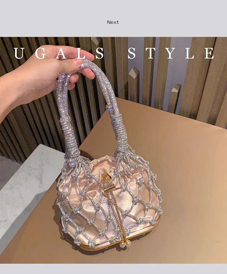 Luxury Bags Collection - Uitgehold glitter touw geweven handgemaakte luxe