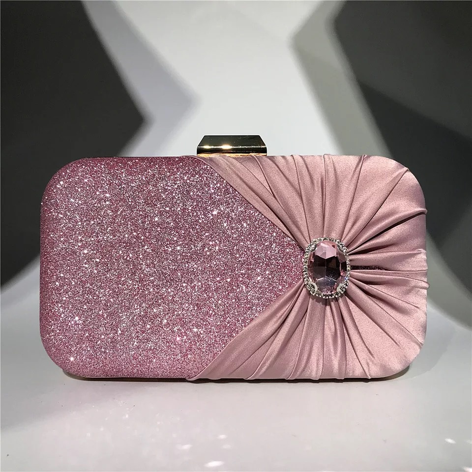 Luxury Bags Green - Zilveren luxe kristallen avondtassen bloemontwerper diamanten