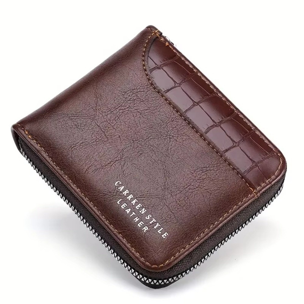 Luxury Bags News - Nieuwe PU lederen herenportemonnee met ritssluiting,