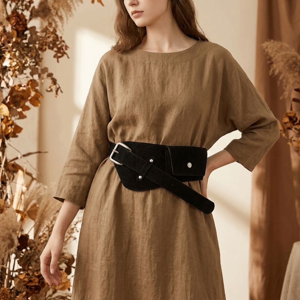 Belt Bag Leather Wide - Mode PU Pin Buckle Tailleband Brede