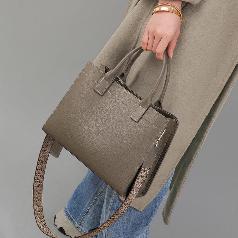 Echte leren schoudertas voor d - Structured Handbag Top Handle recensie en prijs