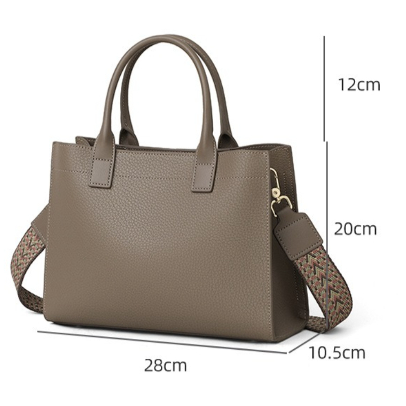 Echte leren schoudertas voor d - Structured Handbag Top Handle recensie en prijs
