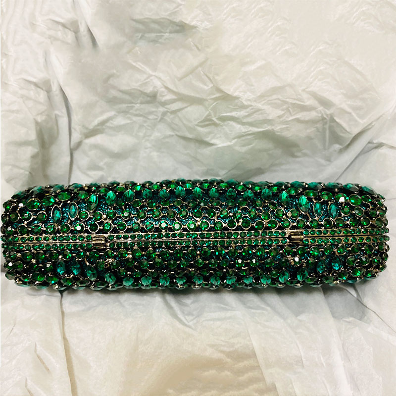 Luxe groene strass avond clutc - Luxury Bags Green recensie en prijs