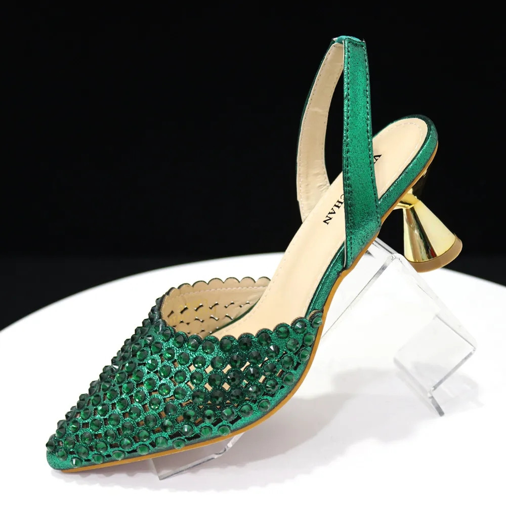 Luxe groene strass schoenen en - Luxury Bags Green recensie en prijs