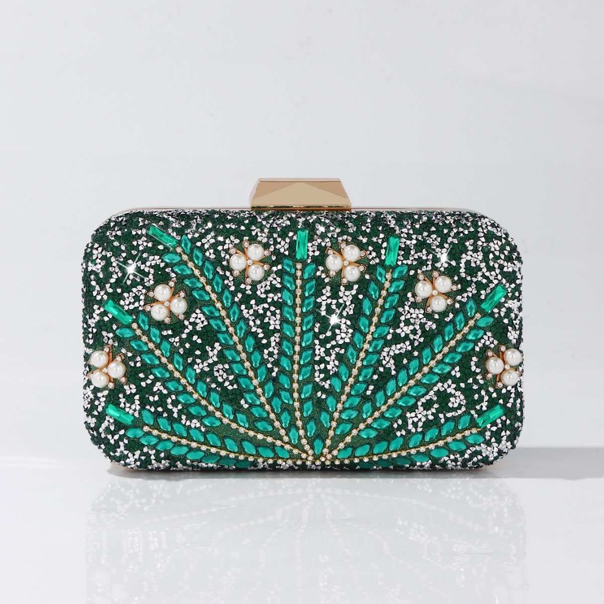 Luxe groene avondtasje met str - Luxury Bags Green recensie en prijs