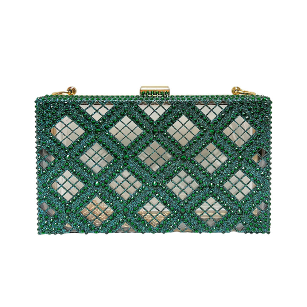 Smaragdgroene ruitvormige holl - Luxury Bags Green recensie en prijs
