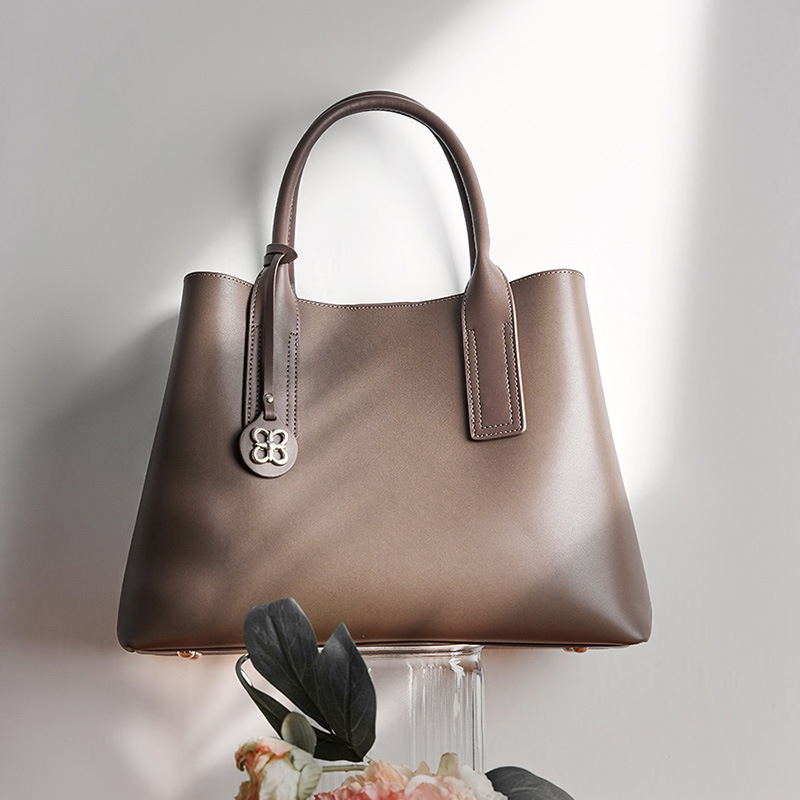 Dames handtas van zwart echt l - Structured Handbag Top Handle recensie en prijs