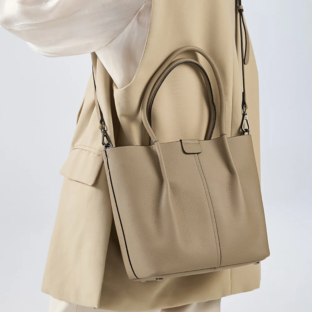 Echte high-end zachte lederen  - Structured Handbag Top Handle recensie en prijs