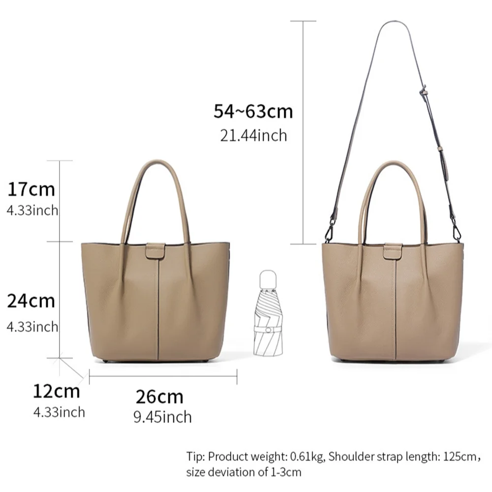 Echte high-end zachte lederen  - Structured Handbag Top Handle recensie en prijs