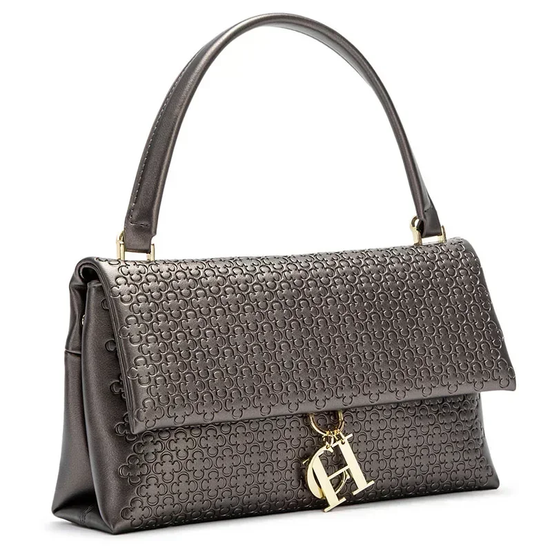 Elegante handtas met monogram, - Structured Handbag Top Handle recensie en prijs