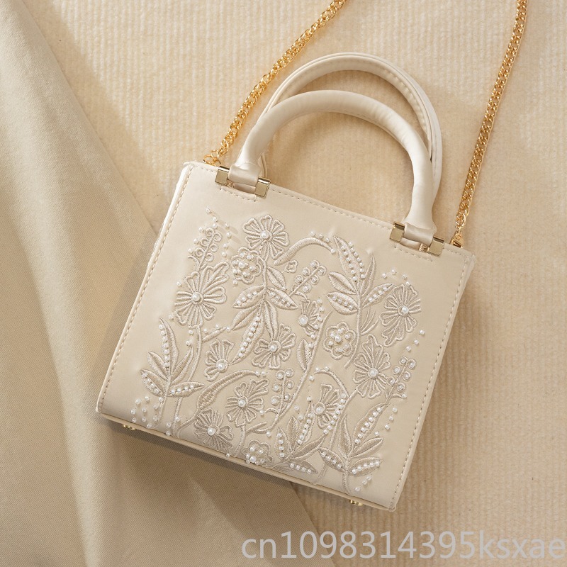 Geborduurde parelhandtas Vinta - Structured Handbag Top Handle recensie en prijs