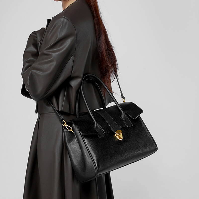 BURMINSA Echt lederen tassen m - Structured Handbag Top Handle recensie en prijs
