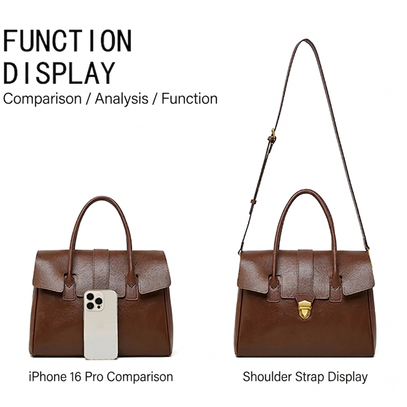 BURMINSA Echt lederen tassen m - Structured Handbag Top Handle recensie en prijs