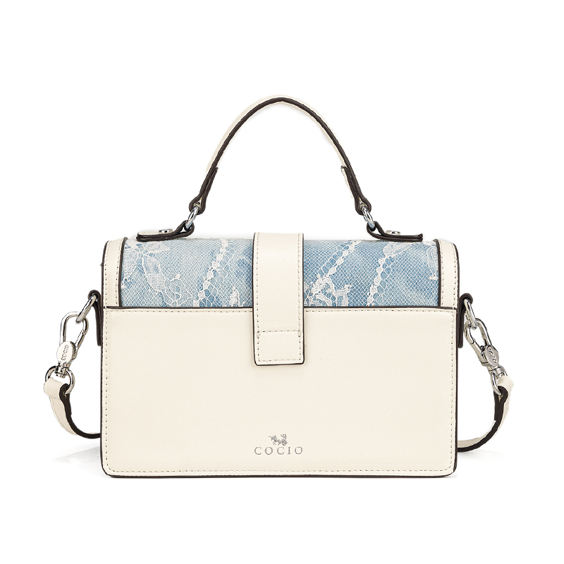 Dames handtas met blauw slange - Structured Handbag Top Handle recensie en prijs